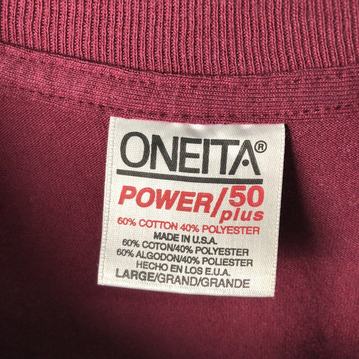 90's ONEITA POWER cotton red type Vintage Second Hand
