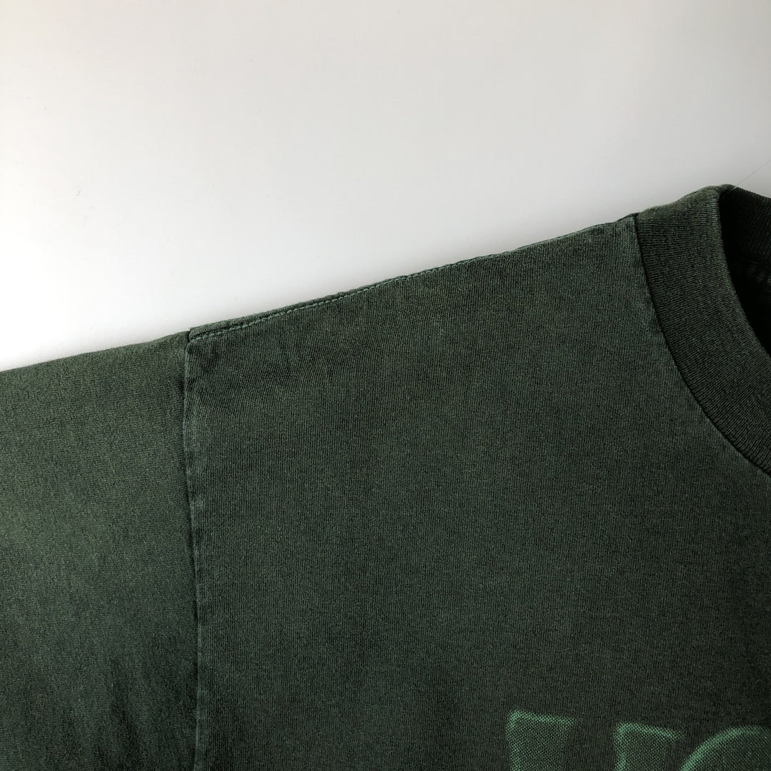 Vintage 90'S Murina print T-shirt, Made in USA, Men's XL cotton green type Vintage Second Hand