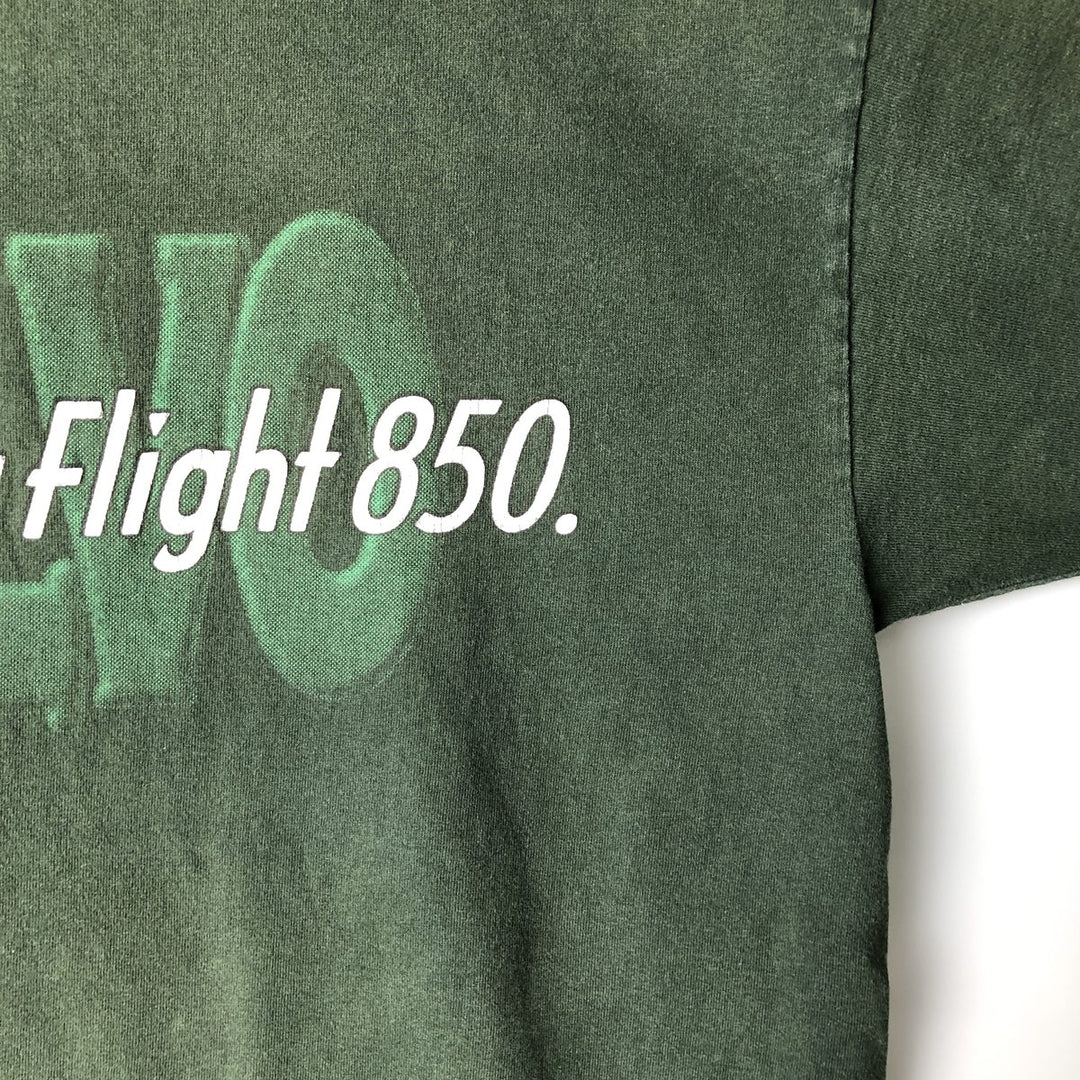 Vintage 90'S Murina print T-shirt, Made in USA, Men's XL cotton green type Vintage Second Hand
