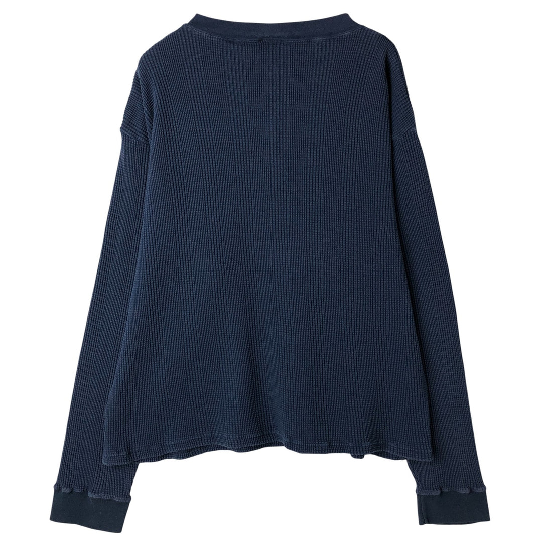 Carhartt Henley Neck Thermal Long T Waffle Men's XL unclear navy blue type Vintage Second Hand