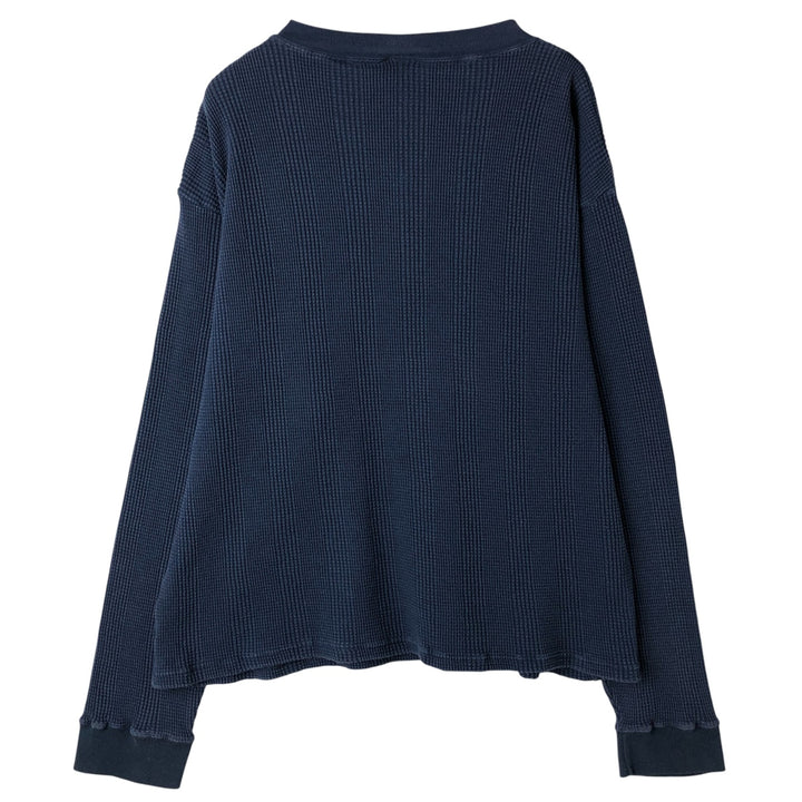 Carhartt Henley Neck Thermal Long T Waffle Men's XL unclear navy blue type Vintage Second Hand