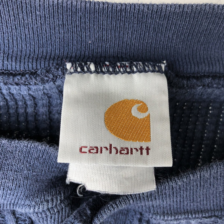 Carhartt Henley Neck Thermal Long T Waffle Men's XL unclear navy blue type Vintage Second Hand