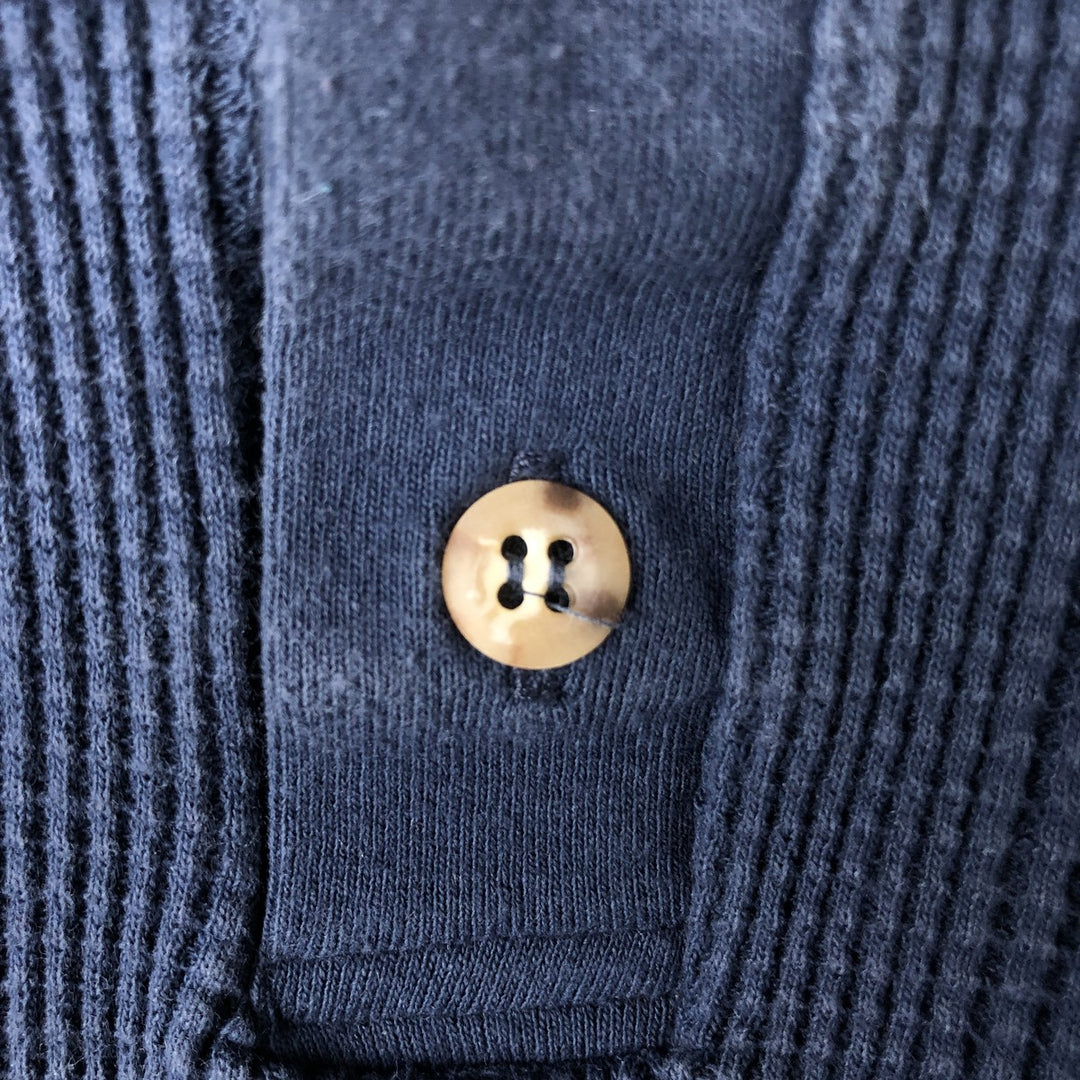 Carhartt Henley Neck Thermal Long T Waffle Men's XL unclear navy blue type Vintage Second Hand