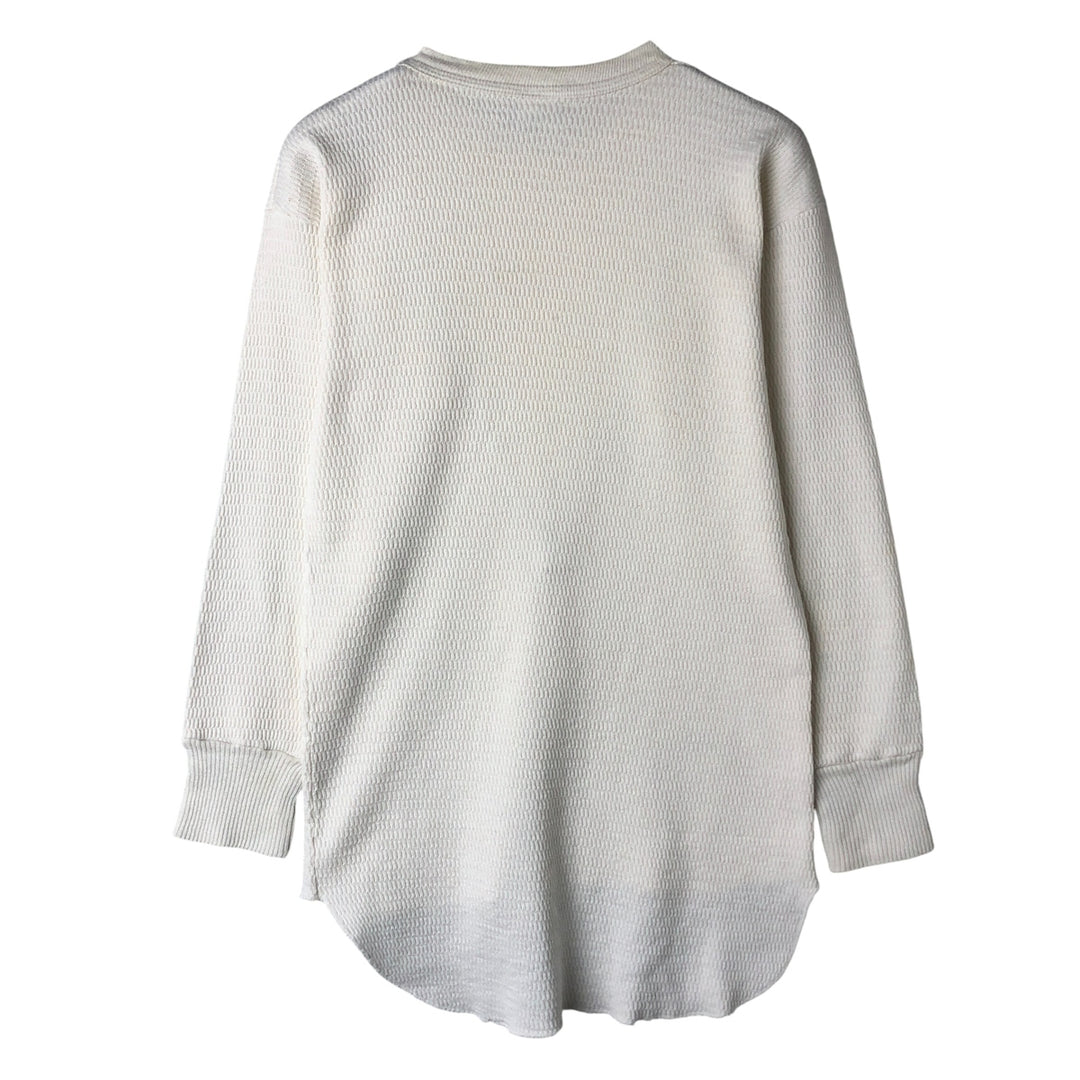 Vintage 1970'S Hanes Thermal Long T-shirt, Honeycomb, Men's Size M cotton white type Vintage Second Hand