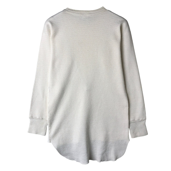 Vintage 1970'S Hanes Thermal Long T-shirt, Honeycomb, Men's Size M cotton white type Vintage Second Hand