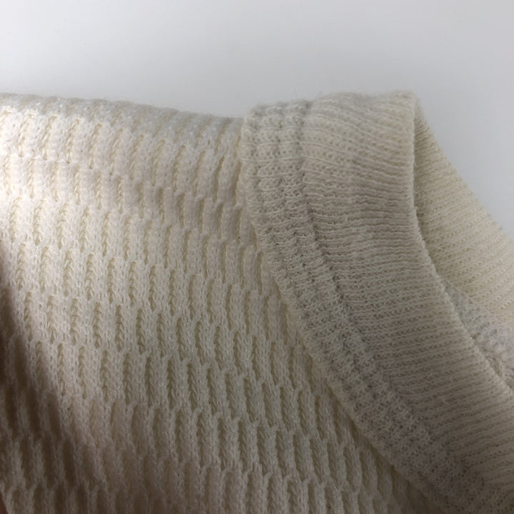 Vintage 1970'S Hanes Thermal Long T-shirt, Honeycomb, Men's Size M cotton white type Vintage Second Hand