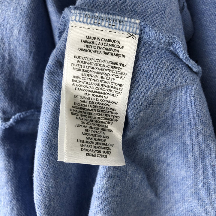 Ralph Lauren POLO RALPH LAUREN CUSTOM SLIM FIT long-sleeved polo shirt, men's size M cotton Blue type light blue Vintage Second Hand