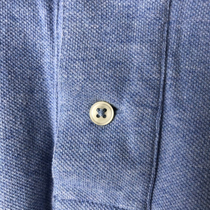 Ralph Lauren POLO RALPH LAUREN CUSTOM SLIM FIT long-sleeved polo shirt, men's size M cotton Blue type light blue Vintage Second Hand