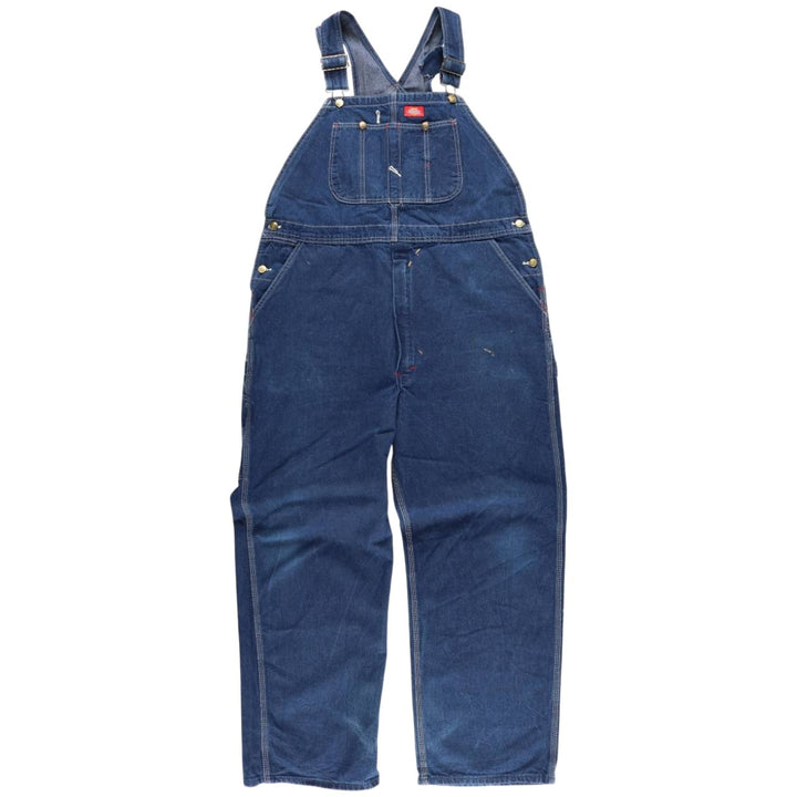 Dickies Men's Oversized Denim Overalls (Size W44) cotton blue type Vintage Second Hand