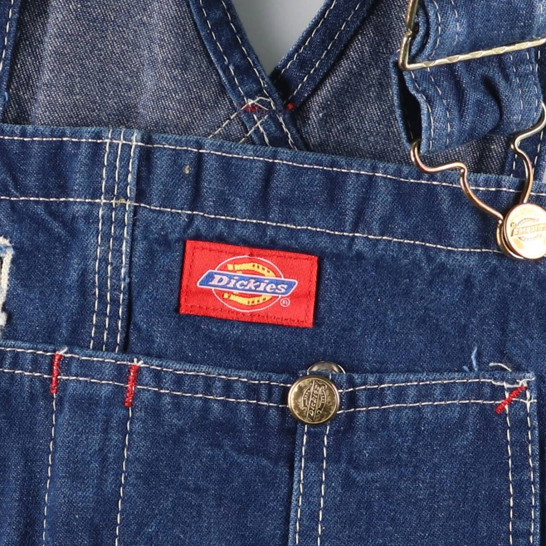 Dickies Men's Oversized Denim Overalls (Size W44) cotton blue type Vintage Second Hand