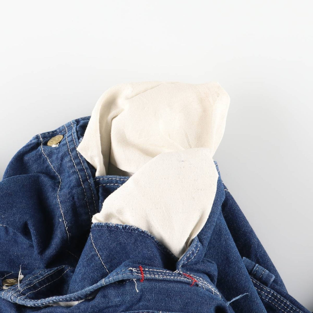 Dickies Men's Oversized Denim Overalls (Size W44) cotton blue type Vintage Second Hand