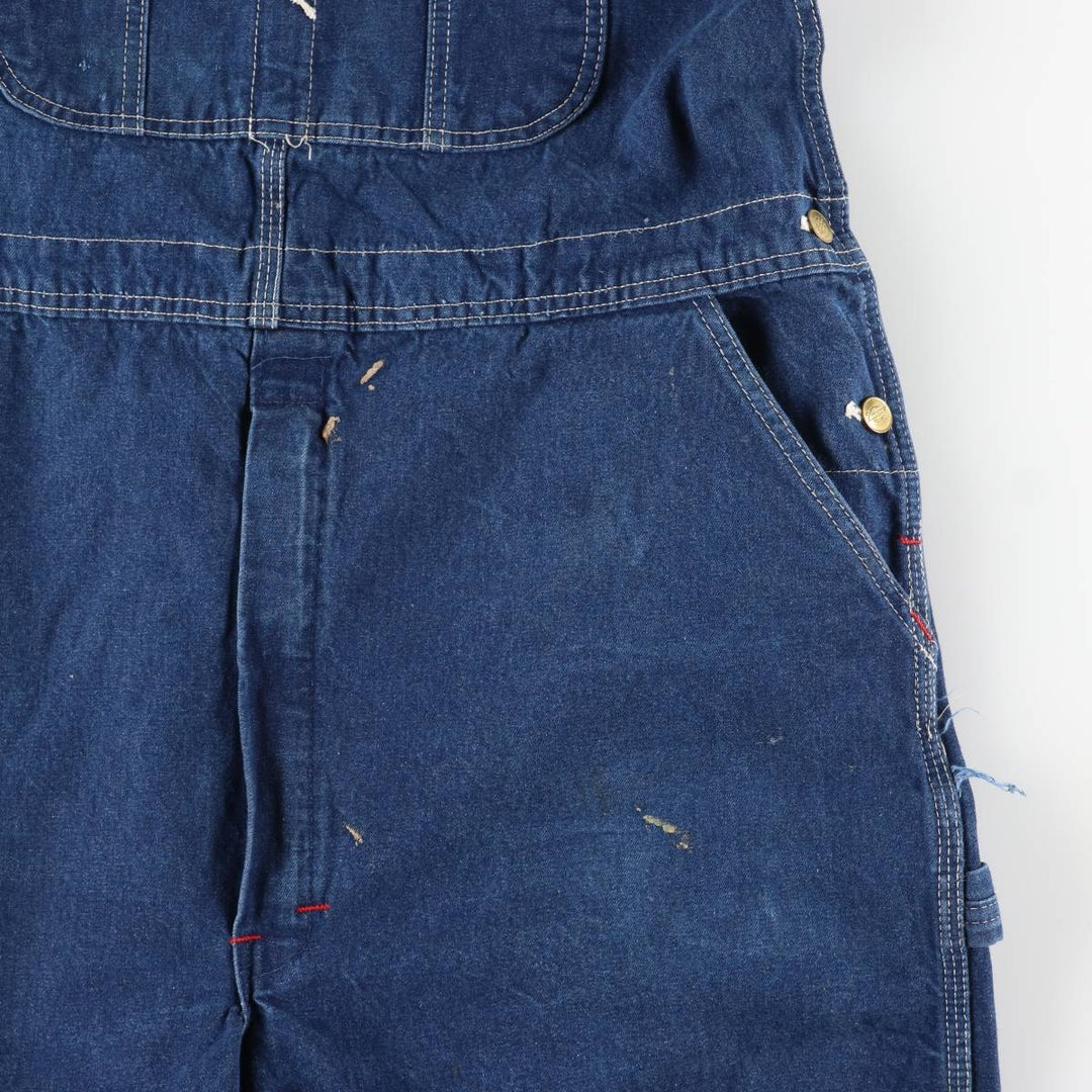 Dickies Men's Oversized Denim Overalls (Size W44) cotton blue type Vintage Second Hand