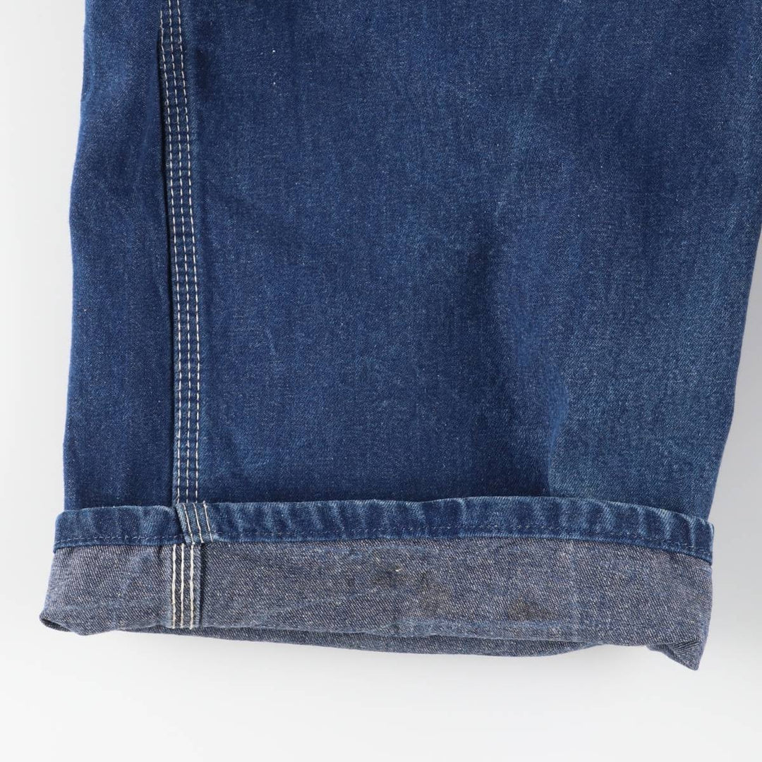 Dickies Men's Oversized Denim Overalls (Size W44) cotton blue type Vintage Second Hand