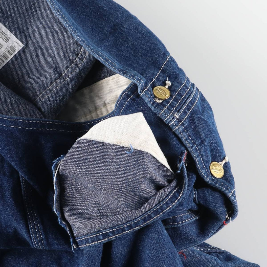Dickies Men's Oversized Denim Overalls (Size W44) cotton blue type Vintage Second Hand