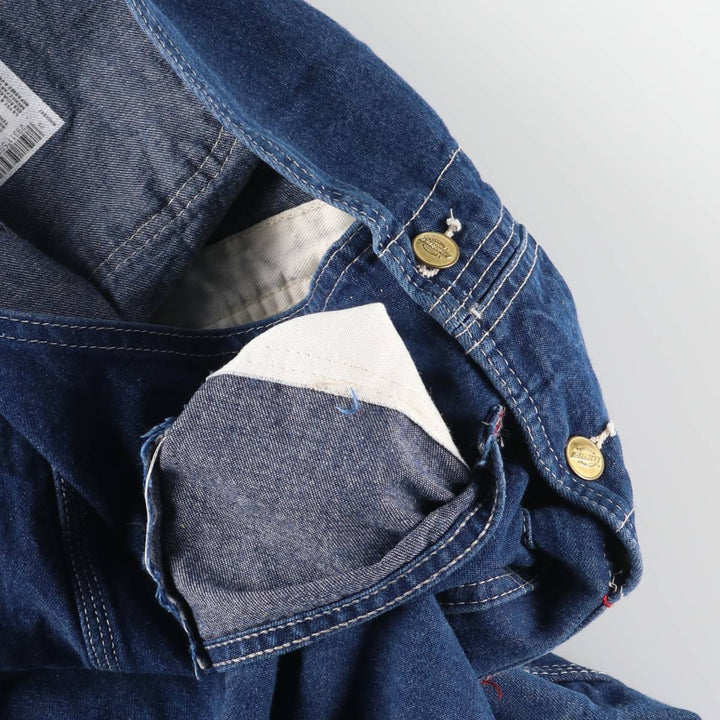 Dickies Men's Oversized Denim Overalls (Size W44) cotton blue type Vintage Second Hand