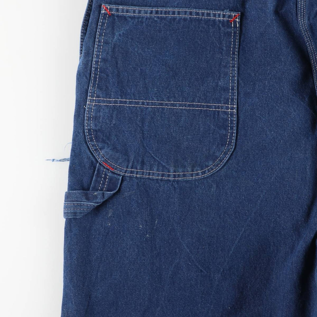 Dickies Men's Oversized Denim Overalls (Size W44) cotton blue type Vintage Second Hand
