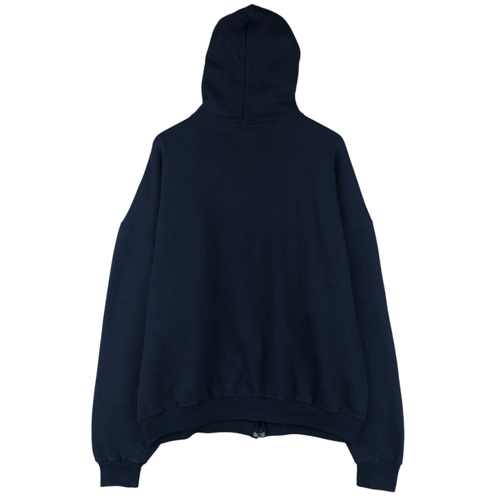 Vintage 90'S Russell Athletic full-zip sweatshirt, size XXL, men's cotton navy blue type Vintage Second Hand