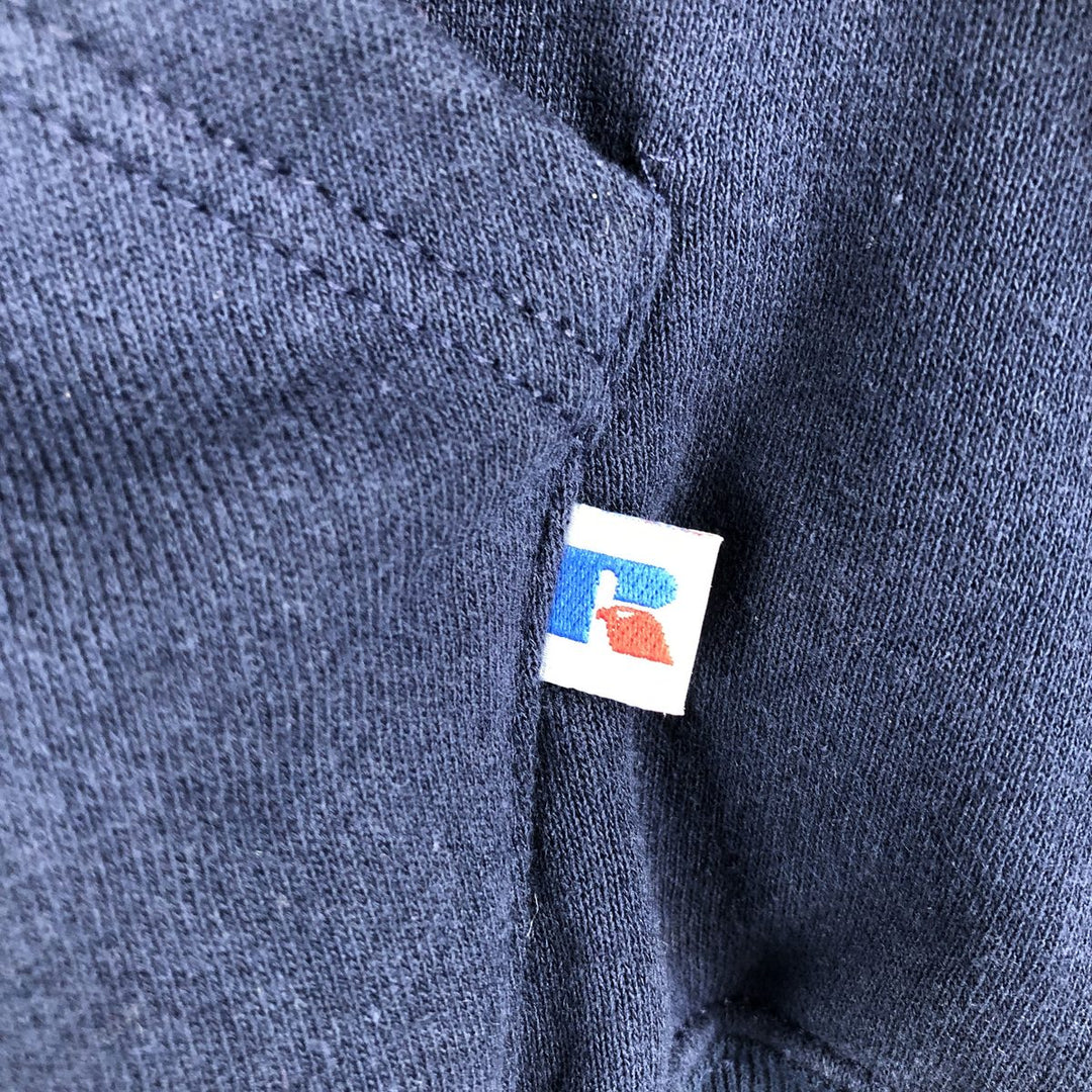 Vintage 90'S Russell Athletic full-zip sweatshirt, size XXL, men's cotton navy blue type Vintage Second Hand