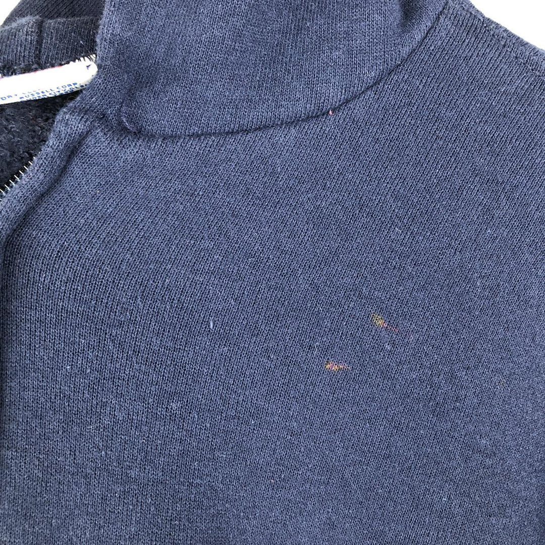Vintage 90'S Russell Athletic full-zip sweatshirt, size XXL, men's cotton navy blue type Vintage Second Hand