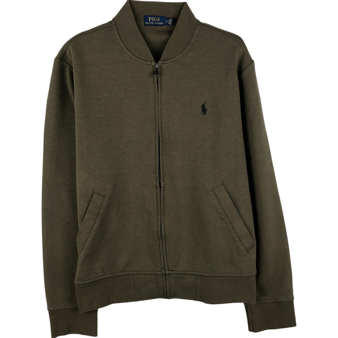 Ralph Lauren POLO RALPH LAUREN Full Zip Sweatshirt Trainer Men's M size polyester Khaki type Vintage Second Hand