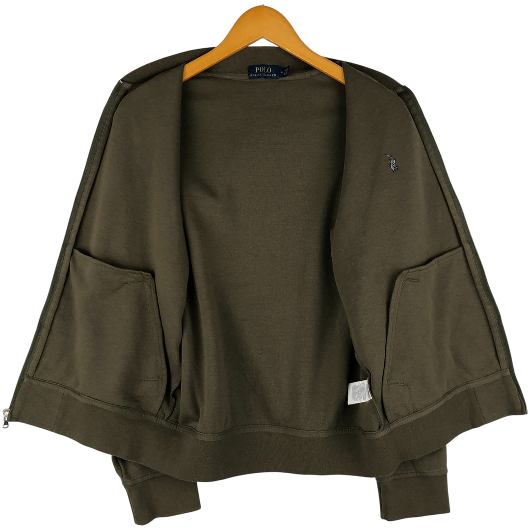 Ralph Lauren POLO RALPH LAUREN Full Zip Sweatshirt Trainer Men's M size polyester Khaki type Vintage Second Hand