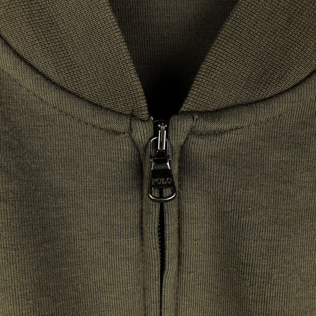 Ralph Lauren POLO RALPH LAUREN Full Zip Sweatshirt Trainer Men's M size polyester Khaki type Vintage Second Hand