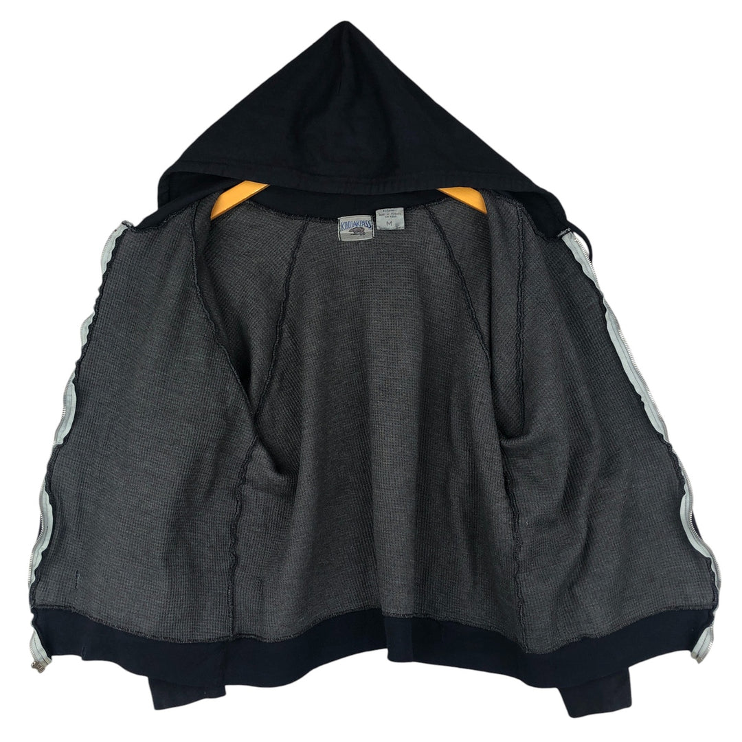 Vintage 1990'S KODIAKPASS double-face full-zip sweatshirt hoodie, size M, men's cotton navy blue type Vintage Second Hand