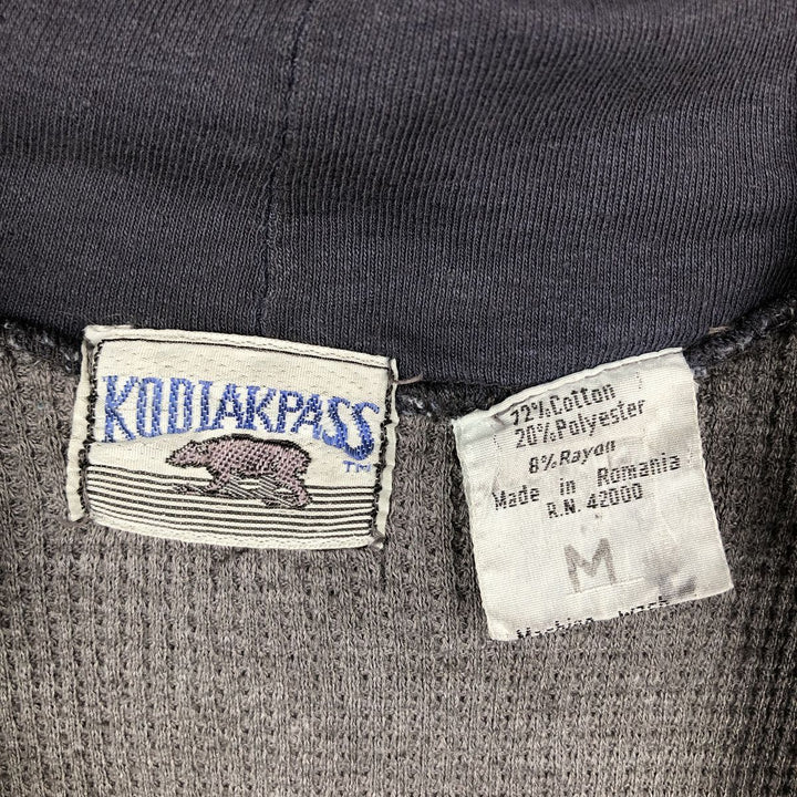 Vintage 1990'S KODIAKPASS double-face full-zip sweatshirt hoodie, size M, men's cotton navy blue type Vintage Second Hand