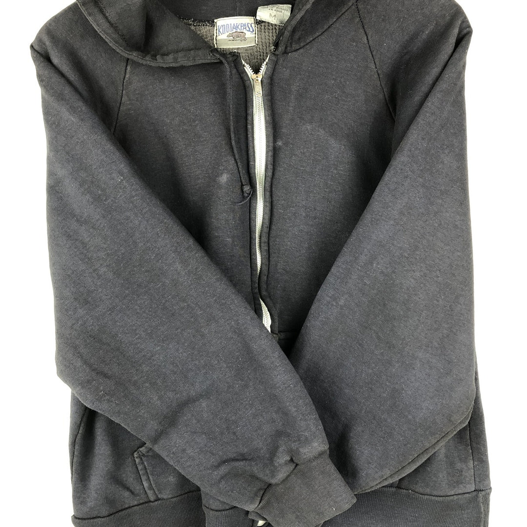 Vintage 1990'S KODIAKPASS double-face full-zip sweatshirt hoodie, size M, men's cotton navy blue type Vintage Second Hand