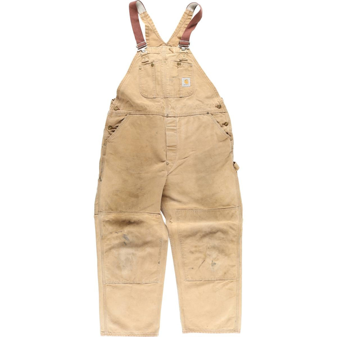 Big size Carhartt double knee duck overalls for men, equivalent to w41 unclear Beige type Vintage Second Hand