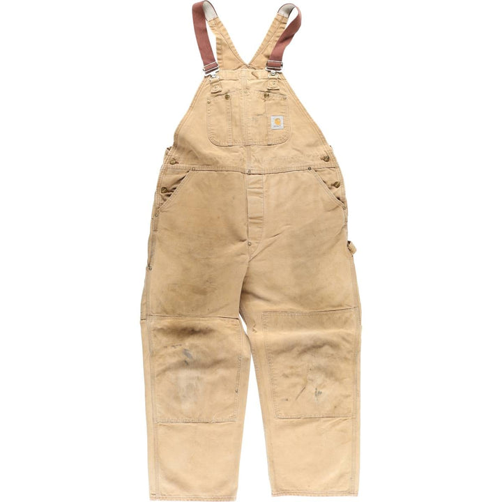 Big size Carhartt double knee duck overalls for men, equivalent to w41 unclear Beige type Vintage Second Hand