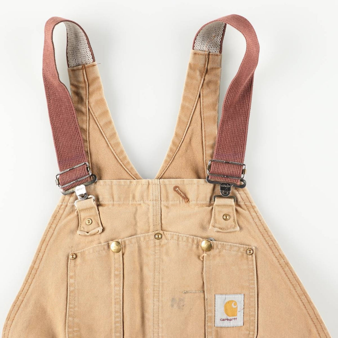 Big size Carhartt double knee duck overalls for men, equivalent to w41 unclear Beige type Vintage Second Hand