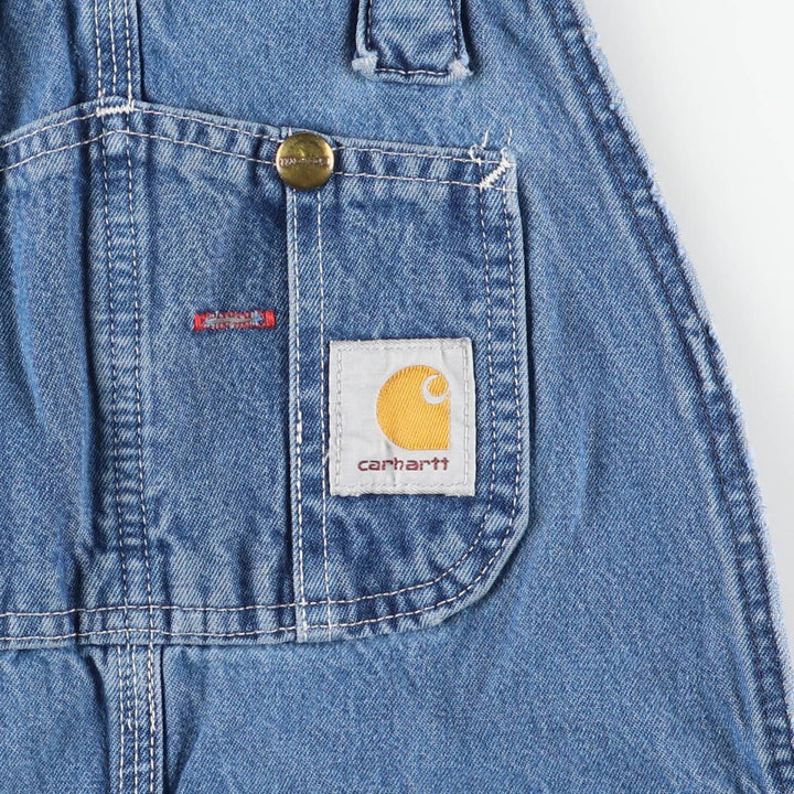 Carhartt Men's Denim Overalls (W30 equivalent) unclear blue type Vintage Second Hand