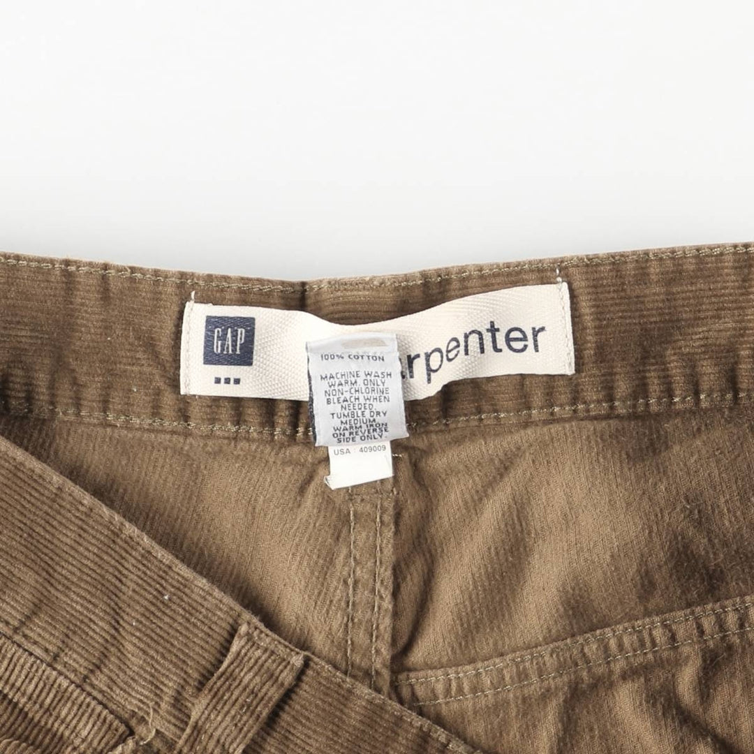 GAP Carpenter Painter Pants, Corduroy Pants, Men's, Size W34 cotton brown type Vintage Second Hand