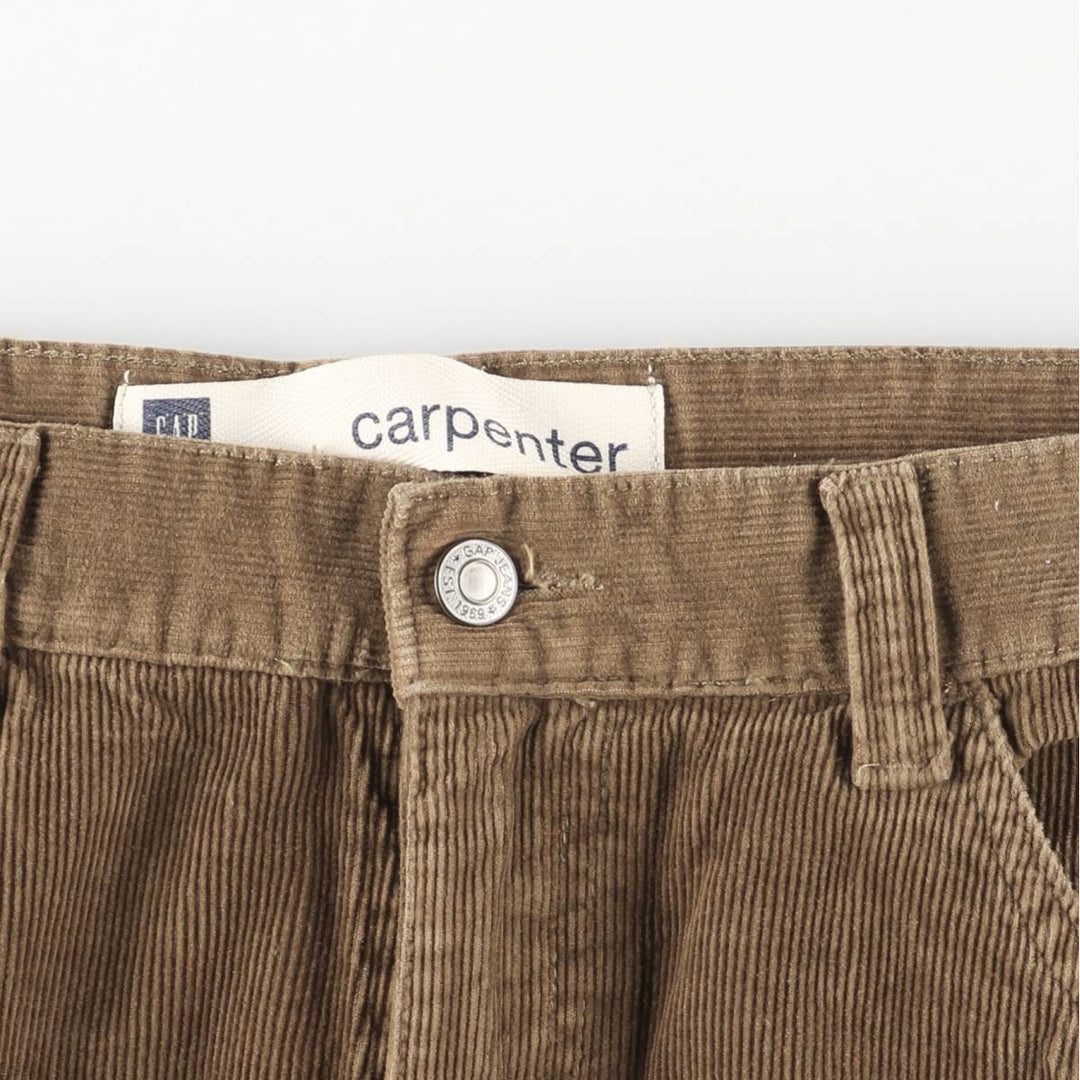 GAP Carpenter Painter Pants, Corduroy Pants, Men's, Size W34 cotton brown type Vintage Second Hand