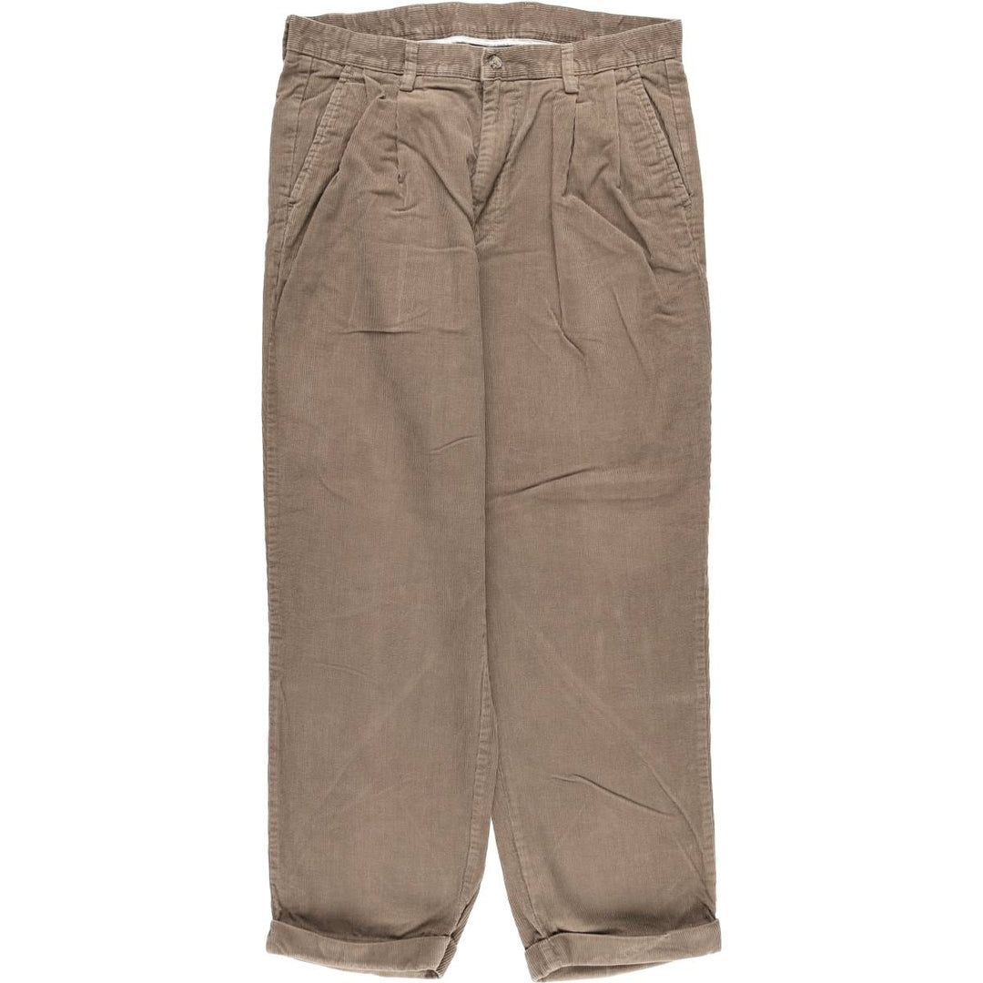 CLUB ROOM Two-pleat Corduroy Pants Men's Size 35 cotton brown type Vintage Second Hand