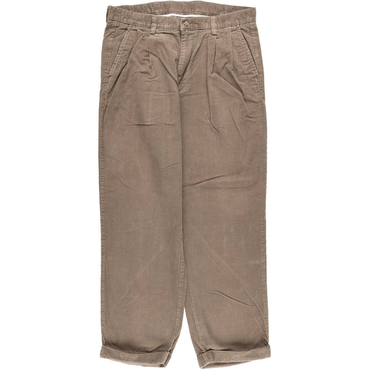 CLUB ROOM Two-pleat Corduroy Pants Men's Size 35 cotton brown type Vintage Second Hand