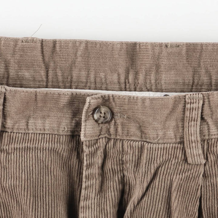 CLUB ROOM Two-pleat Corduroy Pants Men's Size 35 cotton brown type Vintage Second Hand