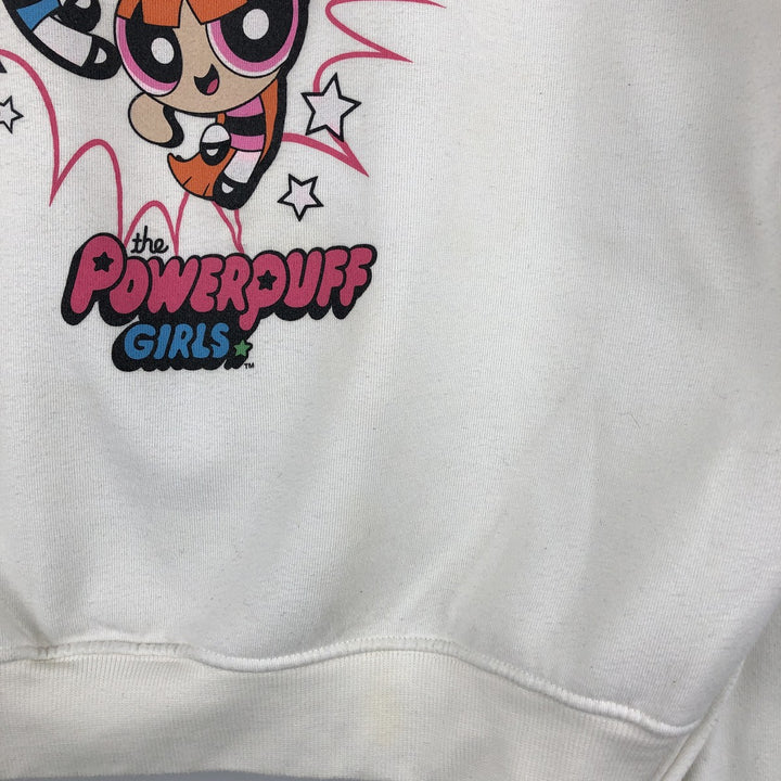 THE POWERPUFF GIRLS Powerpuff Girls Character Sweatshirt, Women's Size M polyester white type Vintage Second Hand