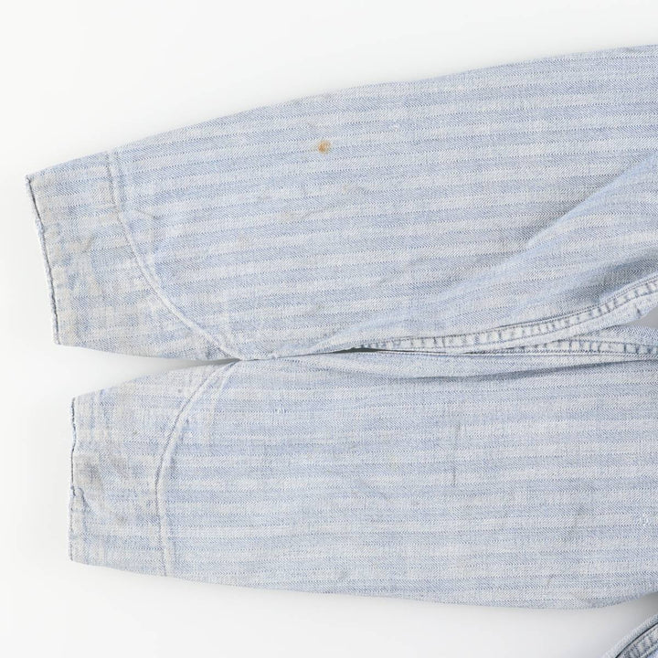 Vintage 1960'S BLUEBELL HBT herringbone twill long-sleeved jumpsuit, men's size M unclear Blue type light blue Vintage Second Hand