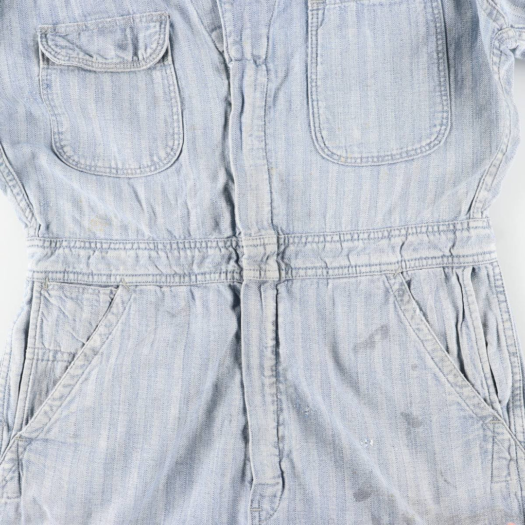 Vintage 1960'S BLUEBELL HBT herringbone twill long-sleeved jumpsuit, men's size M unclear Blue type light blue Vintage Second Hand