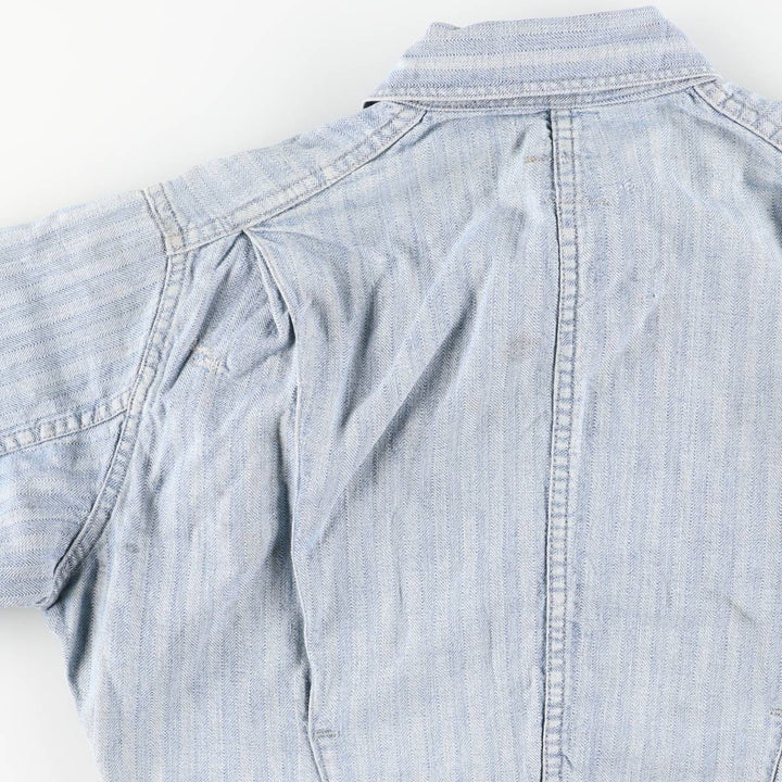 Vintage 1960'S BLUEBELL HBT herringbone twill long-sleeved jumpsuit, men's size M unclear Blue type light blue Vintage Second Hand