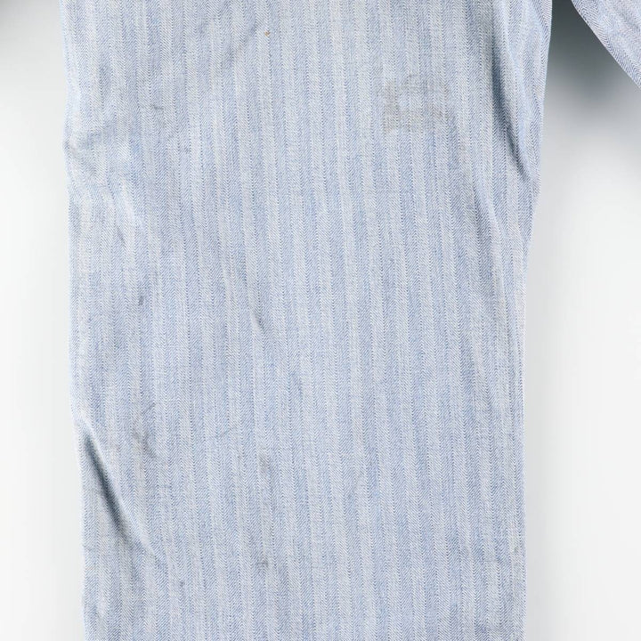 Vintage 1960'S BLUEBELL HBT herringbone twill long-sleeved jumpsuit, men's size M unclear Blue type light blue Vintage Second Hand