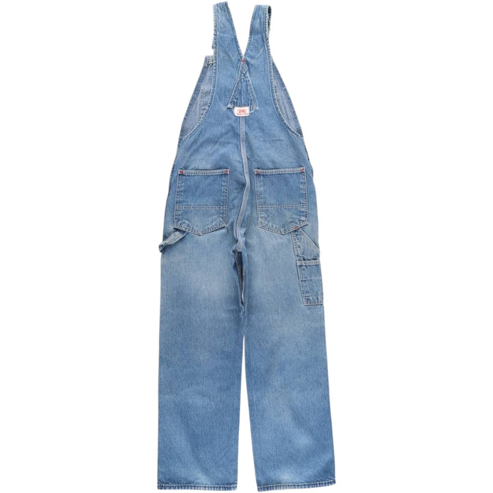 Round House Men's Denim Overalls, Made in USA, Size W29 unclear blue type Vintage Second Hand