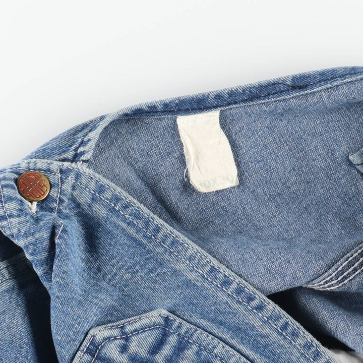 Round House Men's Denim Overalls, Made in USA, Size W29 unclear blue type Vintage Second Hand