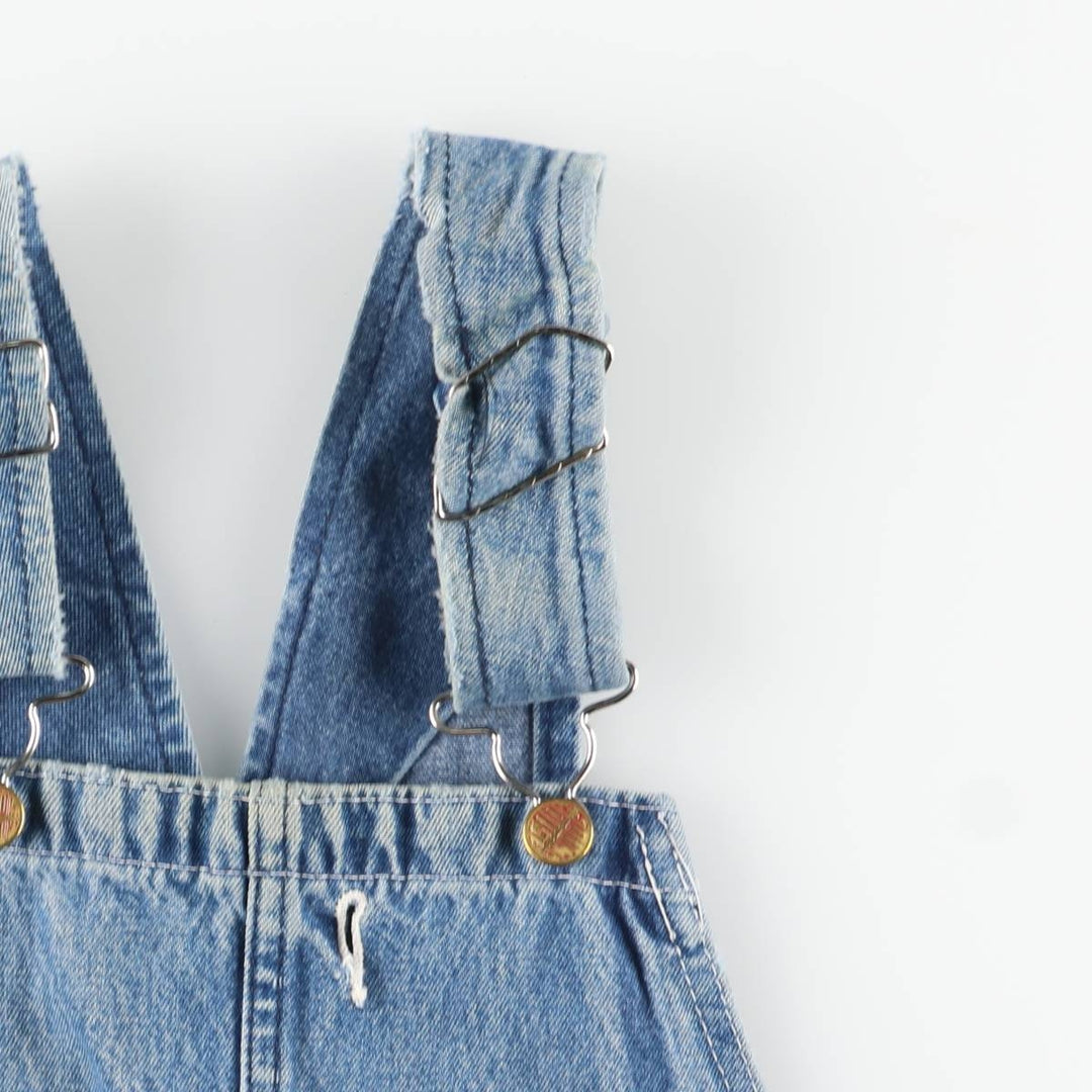 Round House Men's Denim Overalls, Made in USA, Size W29 unclear blue type Vintage Second Hand