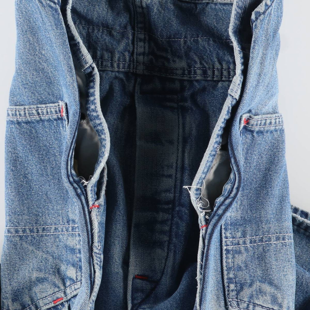 Round House Men's Denim Overalls, Made in USA, Size W29 unclear blue type Vintage Second Hand