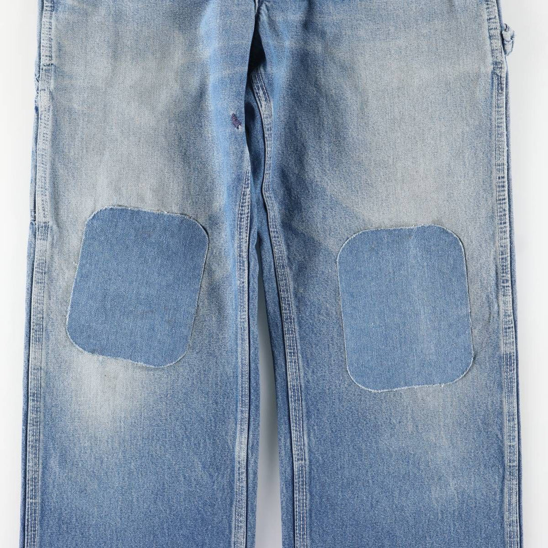 Round House Men's Denim Overalls, Made in USA, Size W29 unclear blue type Vintage Second Hand