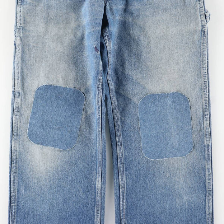 Round House Men's Denim Overalls, Made in USA, Size W29 unclear blue type Vintage Second Hand