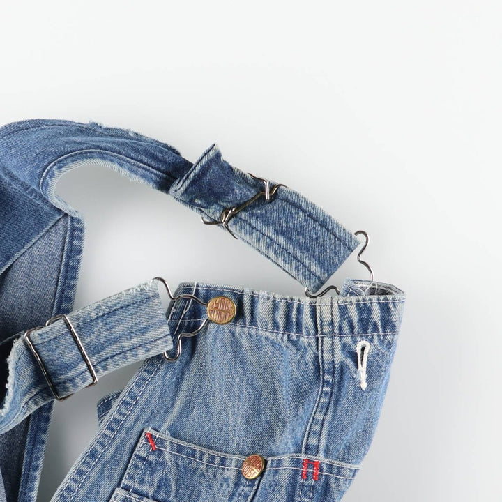 Round House Men's Denim Overalls, Made in USA, Size W29 unclear blue type Vintage Second Hand